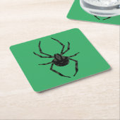 素朴な古いクモ スクエアペーパーコースター (アングル)
