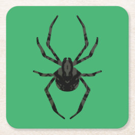素朴な古いクモ スクエアペーパーコースター