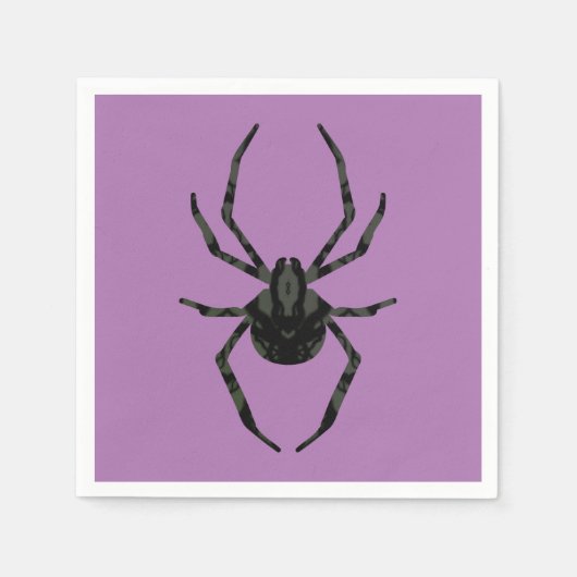 素朴な古いクモ スタンダードカクテルナプキン (正面)