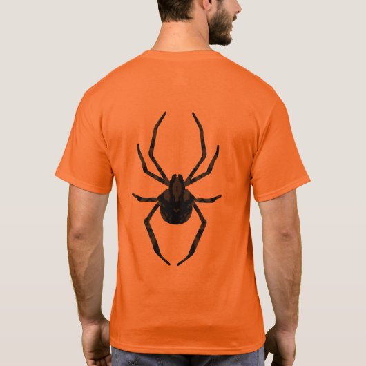 素朴な古いクモ Tシャツ (裏面)