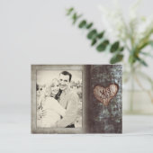 素朴な古いツリーPHOTO日付はがきを保存 案内ポストカード (スタンド正面)