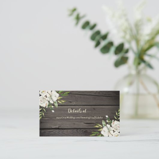 素朴な古い納屋の木の花 エンクロージャーカード (スタンド正面)