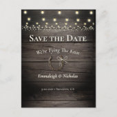 素朴な古い納屋の木材を使ったSave the Date ポストカード (正面)