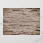 素朴な古い紙の羊皮紙の木のクリスマス 箔シーズンカード (裏面)