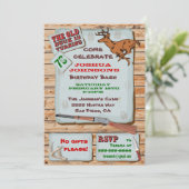 素朴な古い鹿狩りの誕生日パーティー 招待状 (スタンド正面)