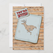 素朴な古い鹿狩りの誕生日パーティー 招待状 (裏面)