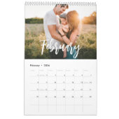 素朴な台本の家族の写真 カレンダー (2月 2026)