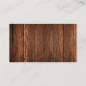素朴な名刺の納屋の木製の国 名刺 (裏面)
