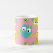 素朴な国のイースターフクロウの休日の春 コーヒーマグカップ (中央)