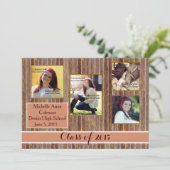 素朴な国のオレンジ卒業の発表 案内状 (スタンド正面)