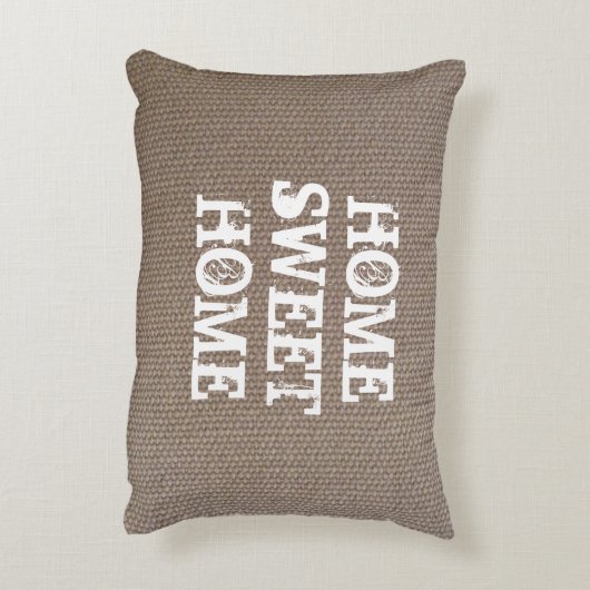 素朴な国のシックなバーラップの質の装飾の枕 アクセントクッション (裏面(縦))