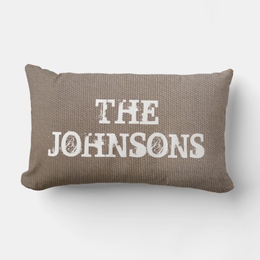 素朴な国のシックなバーラップのlumbarの装飾用クッション ランバークッション (正面)