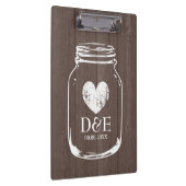 素朴な国のシックなメーソンジャーの結婚式のクリップボード クリップボード (右)