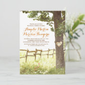 素朴な国のハートの木のリハーサルの夕食 招待状 (スタンド正面)