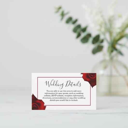 素朴な国のバラの上品な詳細のエンクロージャカード エンクロージャーカード (スタンド正面)