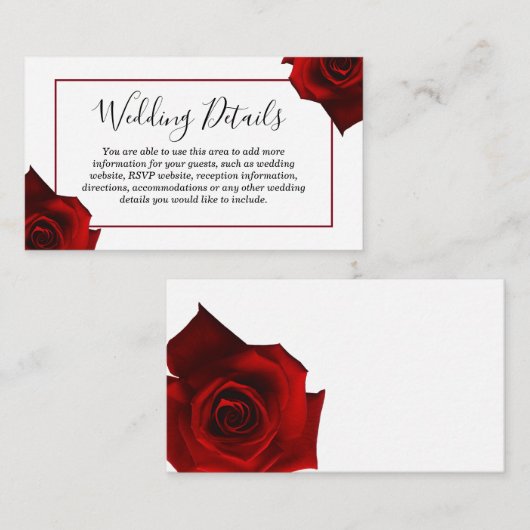 素朴な国のバラの上品な詳細のエンクロージャカード エンクロージャーカード (正面/裏面)