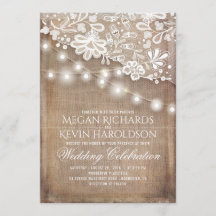 素朴な国のバーラップのひもはレースの結婚式をつけます