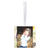 素朴な国のフランスの台本パリエッフェルタワー キューブオーナメント (右)