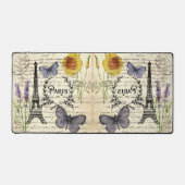 素朴な国のフランスの台本パリエッフェルタワー デスクマット (正面)