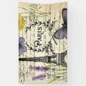 素朴な国のフランスの台本パリエッフェルタワー 横断幕 (縦)