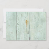 素朴な国のメーソンジャーのシャクヤクのケシの花束のピンク 招待状 (裏面)