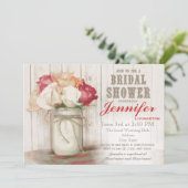 素朴な国のメーソンジャーのブライダルシャワー招待状 招待状 (スタンド正面)