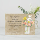 素朴な国のメーソンジャーの花束のパチパチ鳴る音の渦巻 招待状 (スタンド正面)