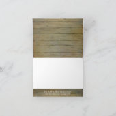 素朴な国のメーソンジャーの青のアジサイありがとう サンキューカード (内部)