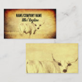 素朴な国のロングウェヴィンテージスタイルセピア 名刺 (正面/裏面)