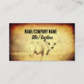 素朴な国のロングウェヴィンテージスタイルセピア 名刺 (正面)