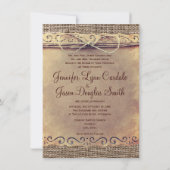 素朴な国のヴィンテージのバーラップの結婚式招待状 招待状 (裏面)