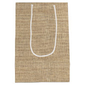 素朴な国のヴィンテージのバーラップ ミディアムペーパーバッグ (裏面)