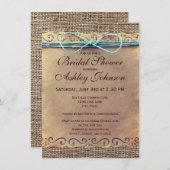 素朴な国のヴィンテージのブライダルシャワー招待状 招待状 (正面/裏面)