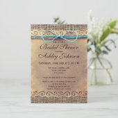 素朴な国のヴィンテージのブライダルシャワー招待状 招待状 (スタンド正面)