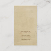 素朴な国のヴィンテージの乳牛のシンプルのカッコいい動物 名刺 (裏面)