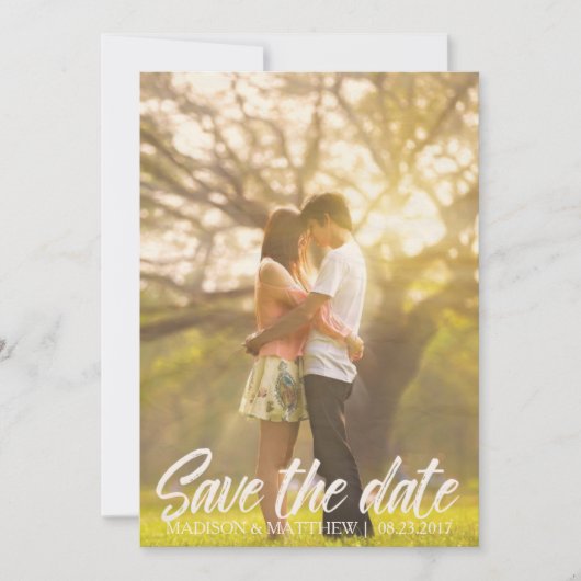 素朴な国の保存日付の招待のヴィンテージ セーブザデート (正面)