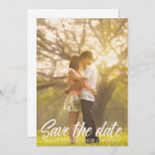 素朴な国の保存日付の招待のヴィンテージ セーブザデート (正面/裏面)