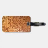 素朴な国の南西スタイルの西部の革 ラゲッジタグ (裏面横)