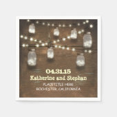 素朴な国の文字列のライトメイソンのナプキン スタンダードカクテルナプキン (正面)