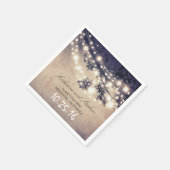 素朴な国の文字列ライトブルー紙ナプキン スタンダードカクテルナプキン (角)