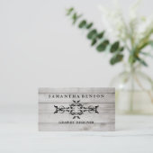 素朴な国の木の質のグラフィック 名刺 (スタンド正面)