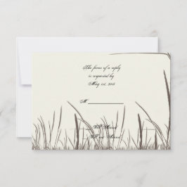 素朴な国の牧草地の応答カード 出欠カード