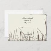 素朴な国の牧草地の応答カード 出欠カード (正面/裏面)