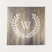 素朴な国の白い月桂樹及び納屋木 タペストリー (正面)