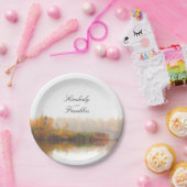 素朴な国の秋の結婚式 ペーパープレート (パーティー)