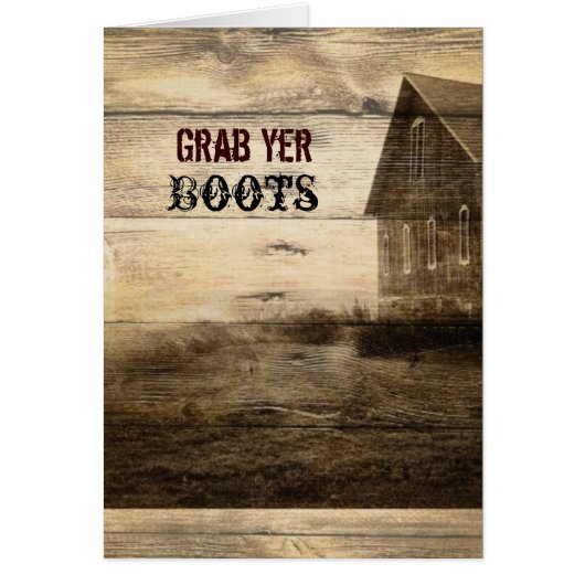 素朴な国の納屋の木製の納屋の結婚式 (正面)