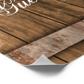 素朴な国の納屋木ゲストブック ポスター (角)