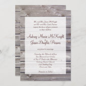 素朴な国の納屋木結婚式招待状 招待状 (正面/裏面)