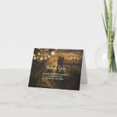 素朴な国の結婚式は感謝していしています サンキューカード (正面)