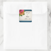 素朴な国の色彩の鮮やかな木製のデイジーの封筒用シール スクエアシール (バッグ)